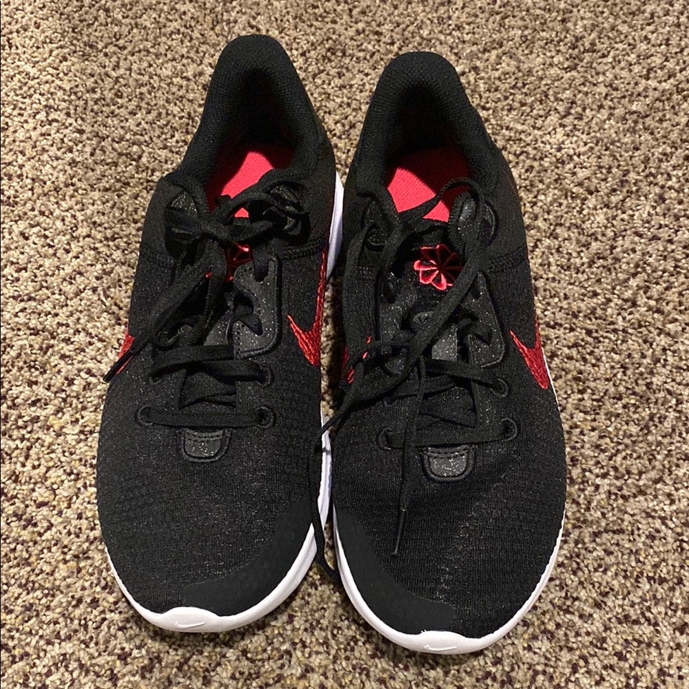 Black and Pink Athletic Sneakers